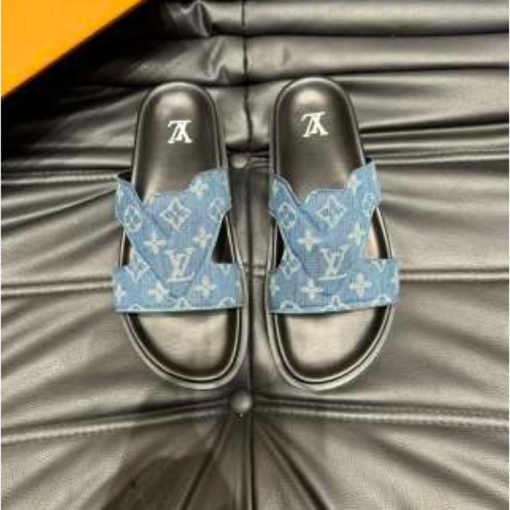 Louis Vuitton Denim Blue Monogram Sandals